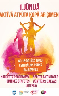1.jūnijā aicinām bērnus un vecākus uz pasākumu Centrālajā parkā!